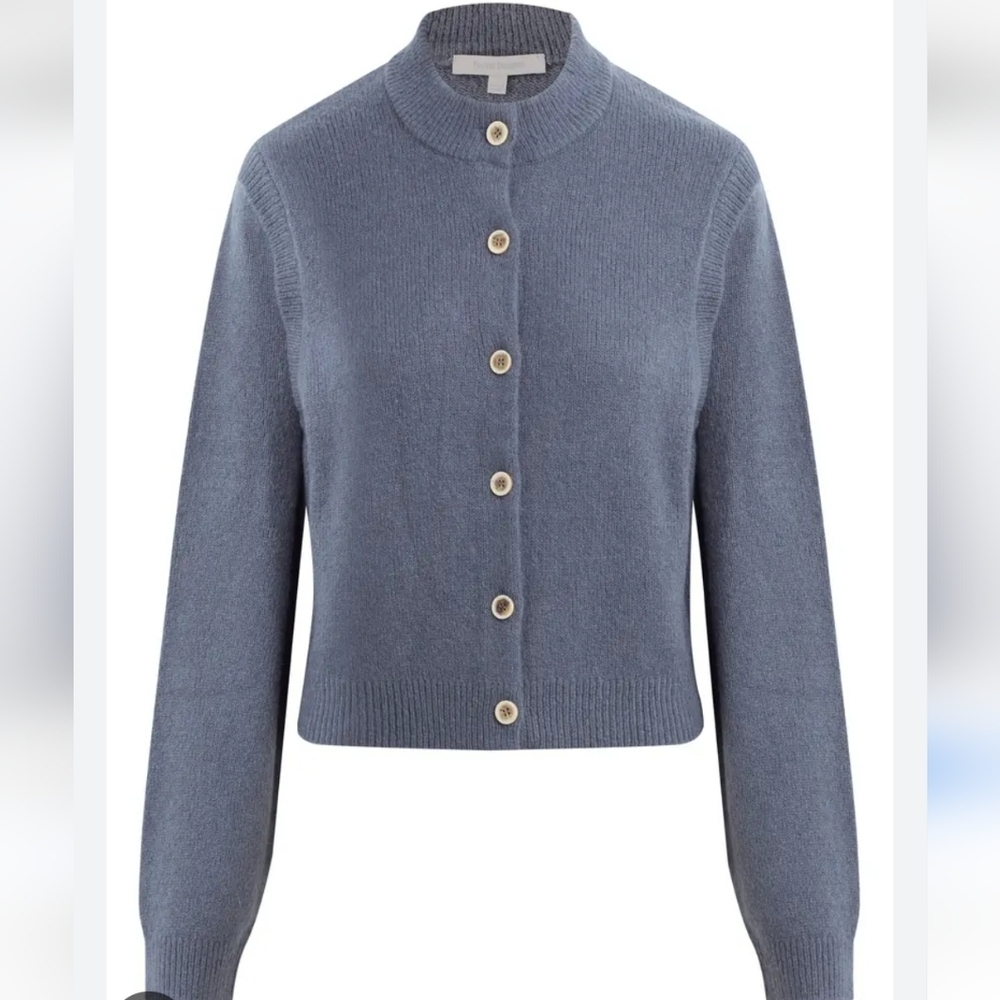 NWT Favorite Daughter The Varsity Wool Blend Cardigan Size XL In Slate Color - Picture 2 of 16